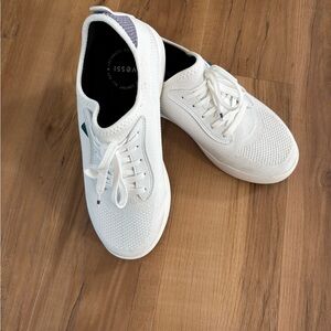Vessi White Lace-Up Sneakers
